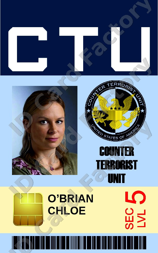Chloe O'Brian | 24 CTU Counter Terrorist Unit ID Card | ID Card Factory