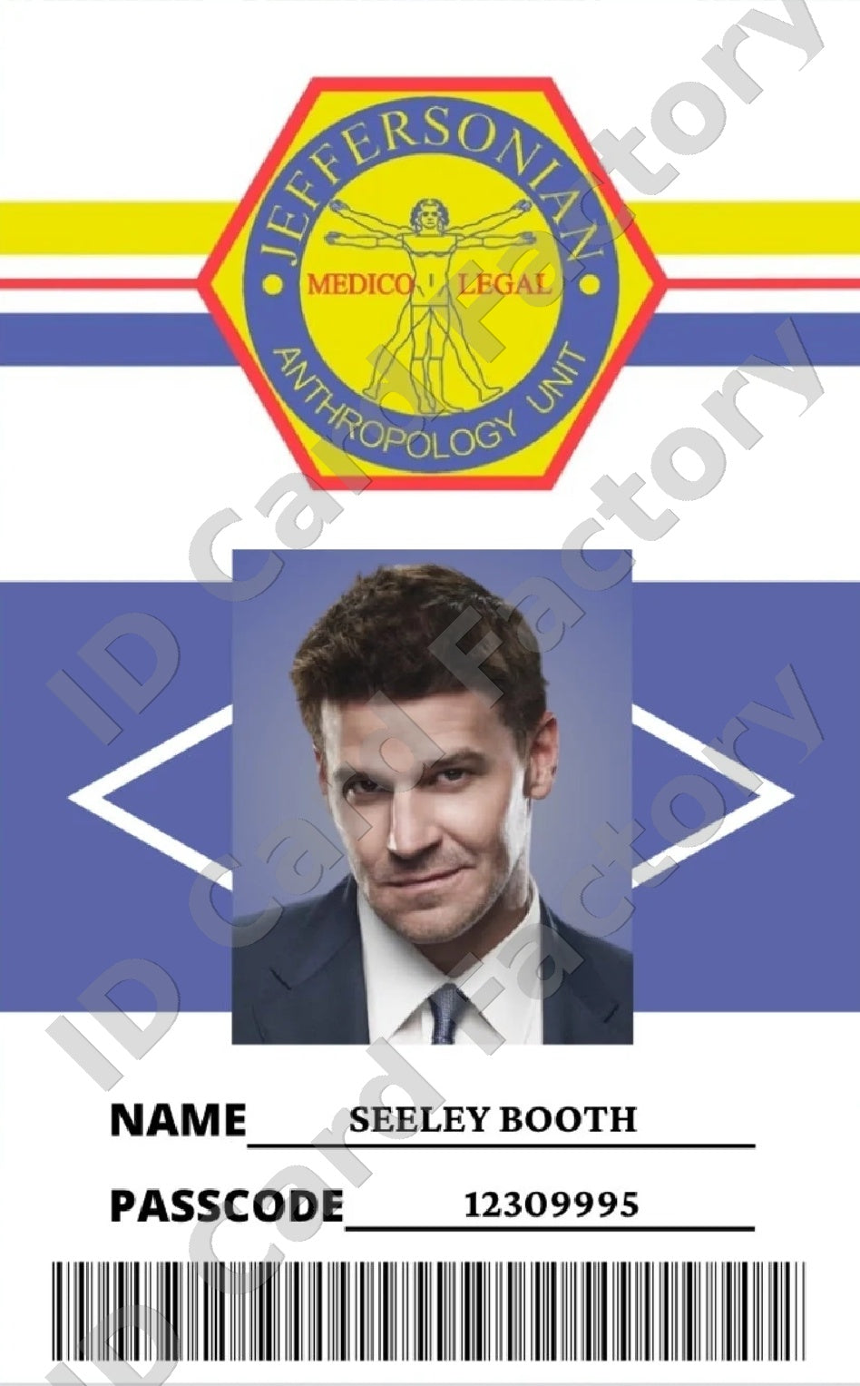 Seeley Booth | Bones FBI ID Card | ID Card Factory