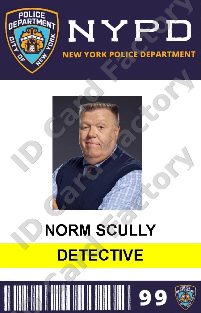 Norm Scully | Brooklyn Nine-Nine NYPD ID Card | ID Card Factory