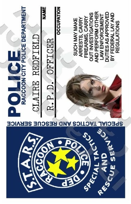 Claire Redfield | Resident Evil ID Card | ID Card Factory