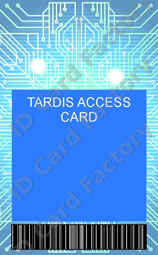 Doctor Who TARDIS Access Card | Personalised | ID Card Factory
