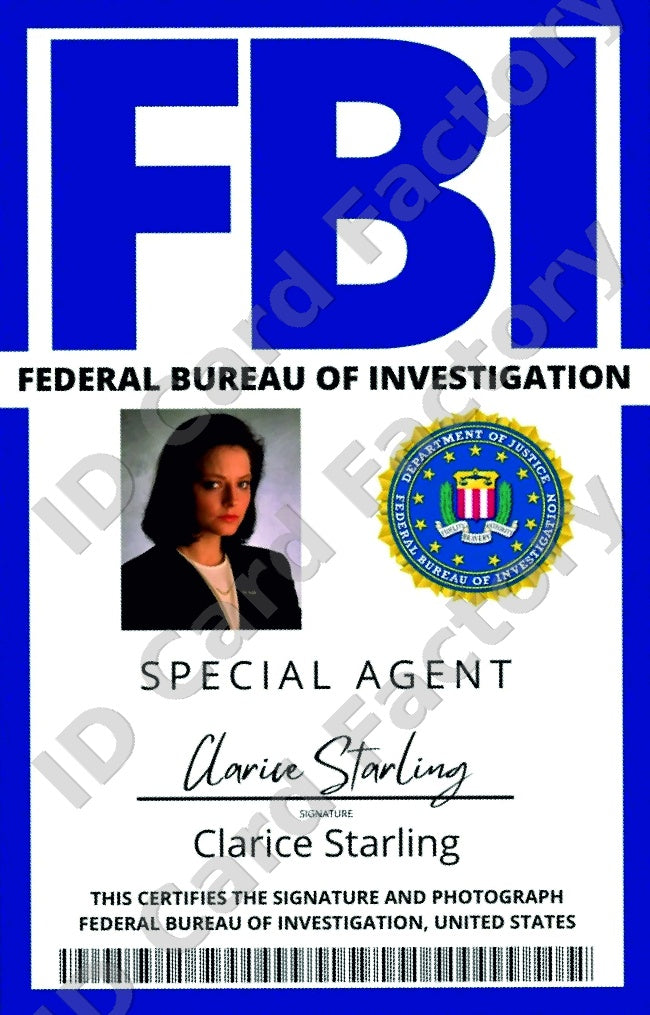 Clarice Starling | Silence of the Lambs FBI Special Agent ID | ID Card Factory