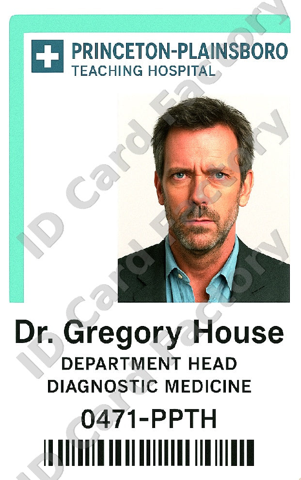 Dr Gregory House | House MD Princeton-Plainsboro ID Card | ID Card Factory