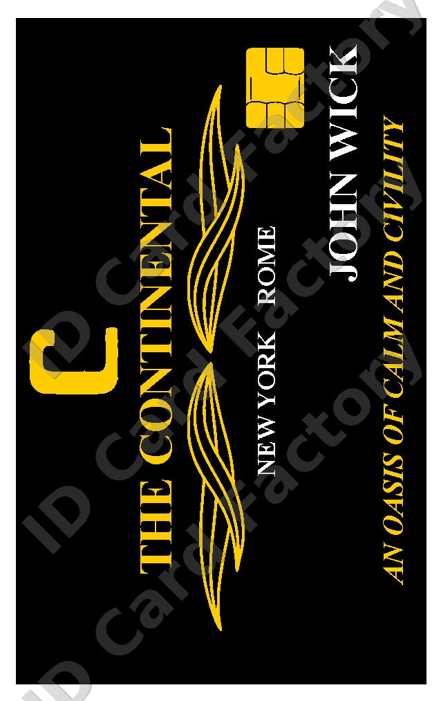 John Wick | The Continental Hotel Credit Card | ID Card Factory