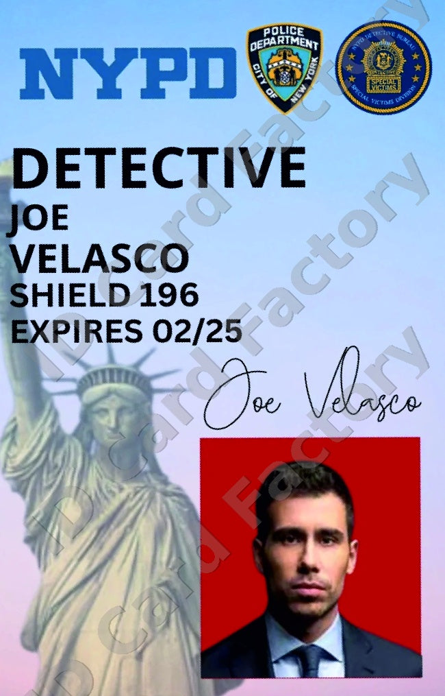 Joe Velasco | Law & Order SVU NYPD ID Card | ID Card Factory