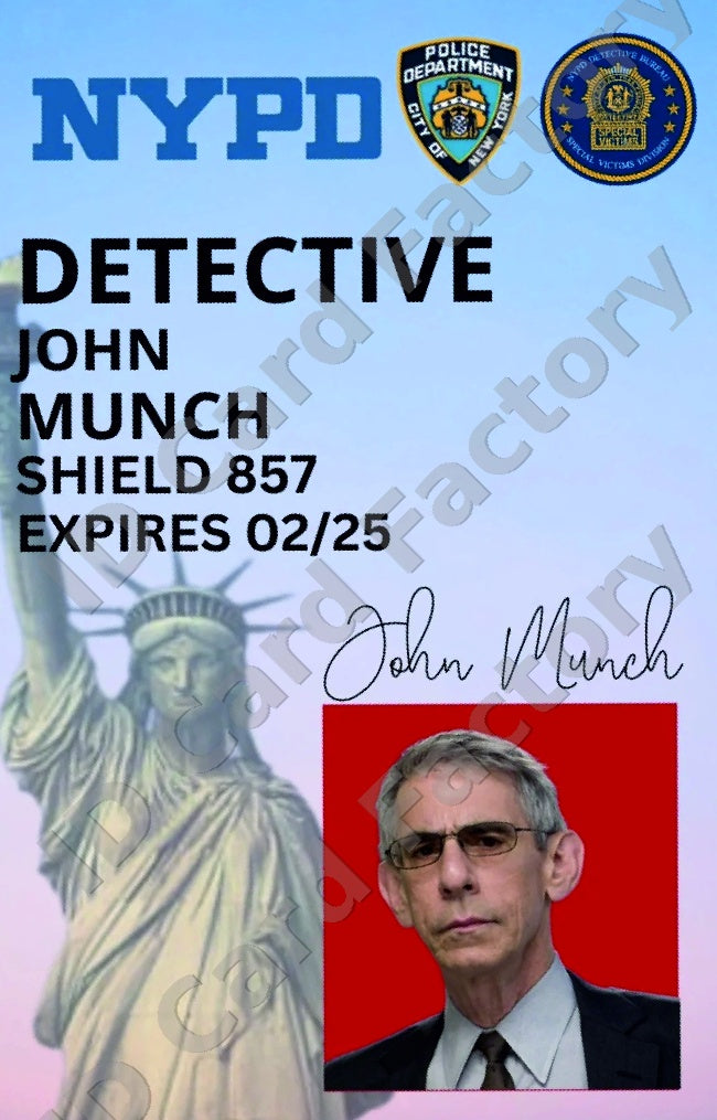 John Munch | Law & Order SVU NYPD ID Card | ID Card Factory