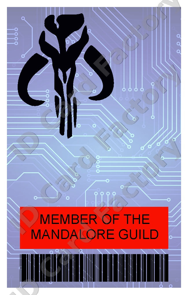 Mandalore Guild Membership | Star Wars The Mandalorian | Personalised | ID Card Factory