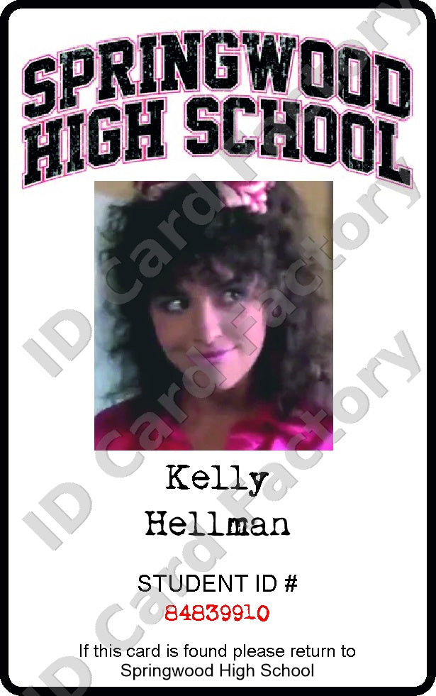 Kelly Hellman | A Nightmare on Elm Street Springwood High School ID Card | ID Card Factory