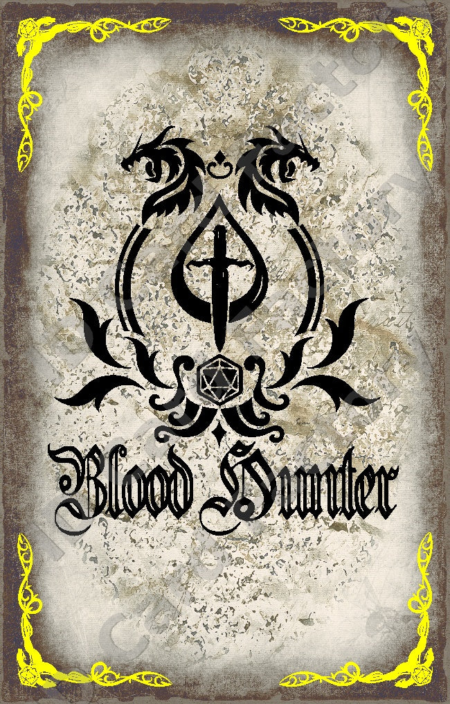 D&D RPG Blood Hunter Class Card | | ID Card Factory