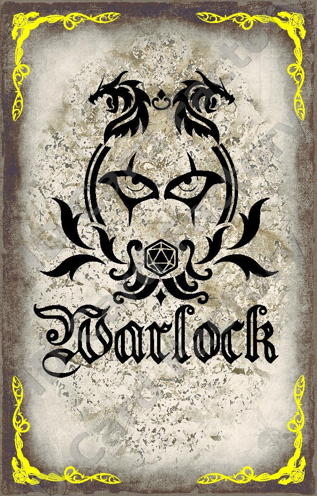 D&D RPG Warlock Class Card | | ID Card Factory