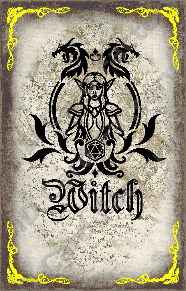 D&D RPG Witch Class Card | | ID Card Factory