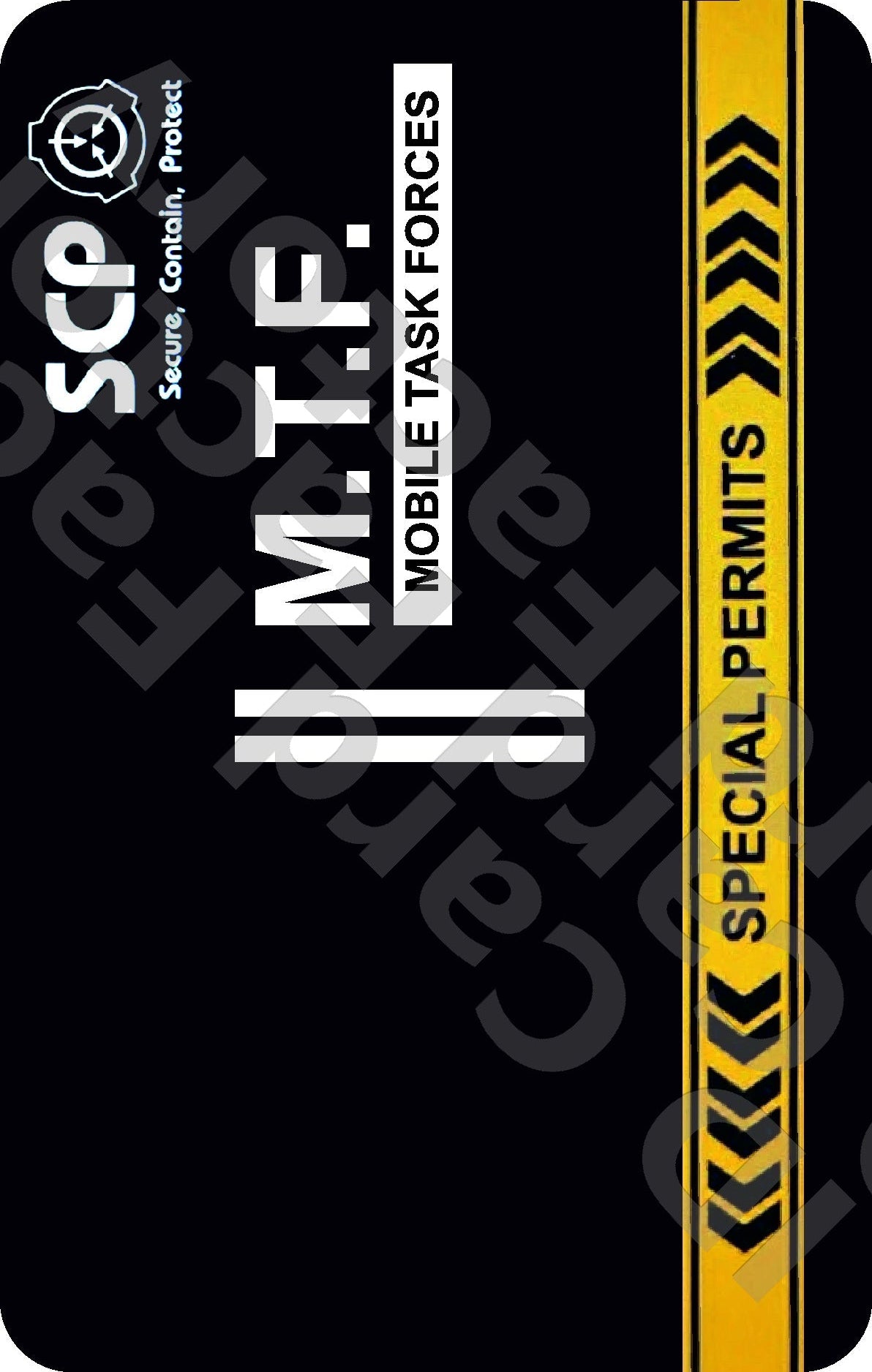 SCP Foundation Mobile Task Force Blank ID Card | ID Card Factory
