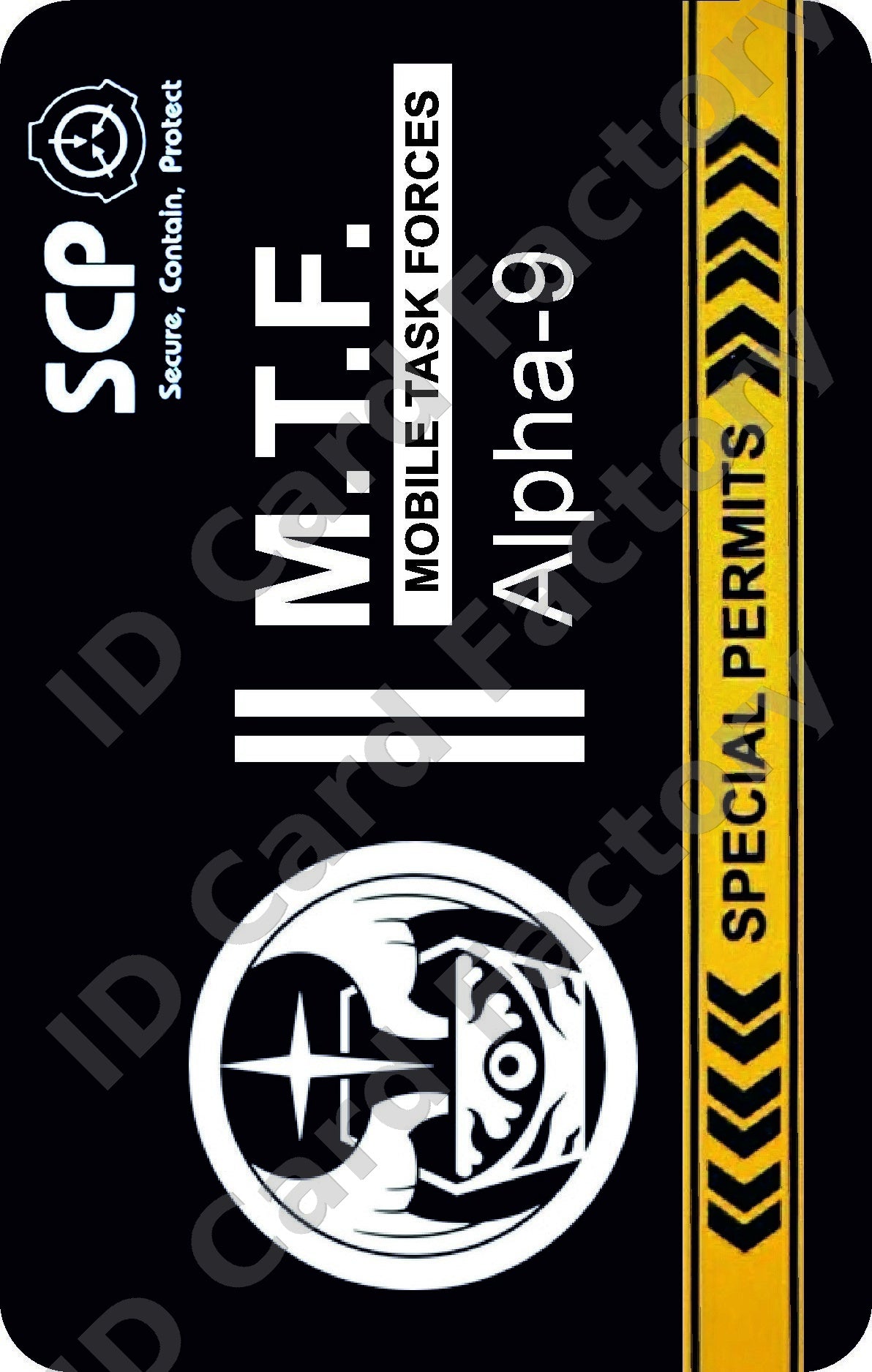 SCP Foundation MTF Alpha-9 Last Hope ID Card | ID Card Factory