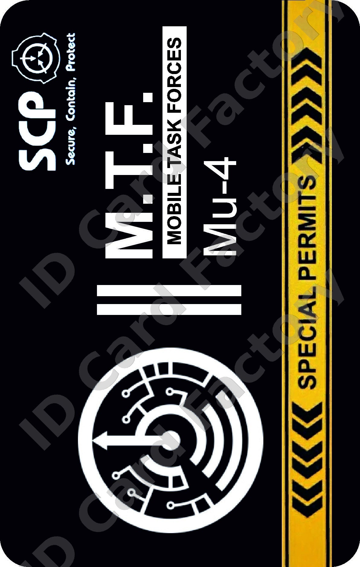 SCP Foundation MTF Mu-4 Debuggers ID Card | ID Card Factory