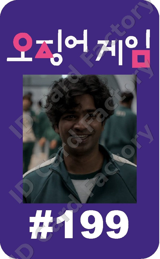 Player 199 | Squid Game Player ID Card | ID Card Factory