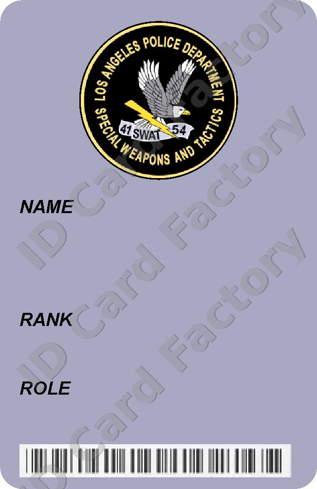 SWAT Officer ID Card | Personalised | ID Card Factory