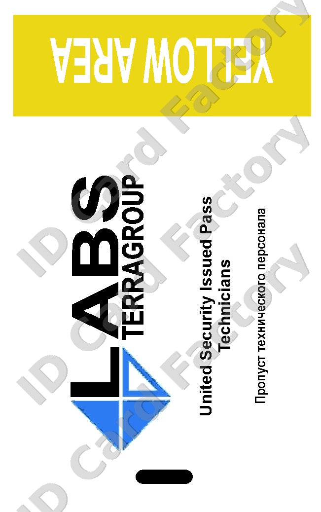 Escape from Tarkov TerraLabs Yellow Area Pass | Personalised | ID Card Factory