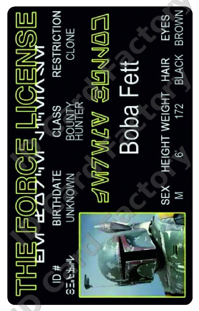 Boba Fett | Star Wars Force Licence | ID Card Factory
