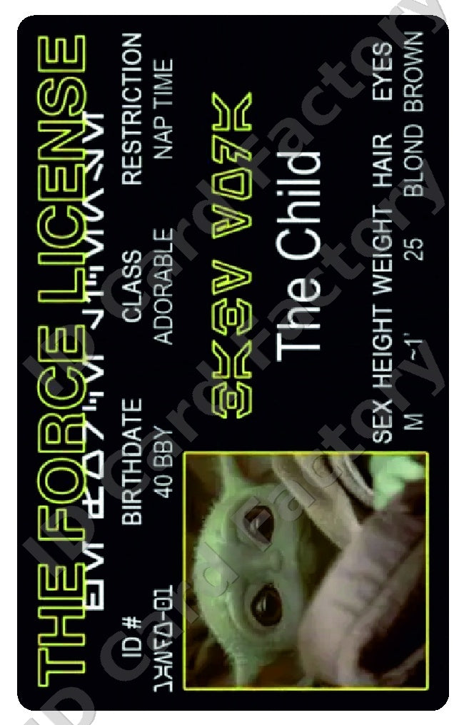 The Child (Grogu) | Star Wars Force Licence | ID Card Factory