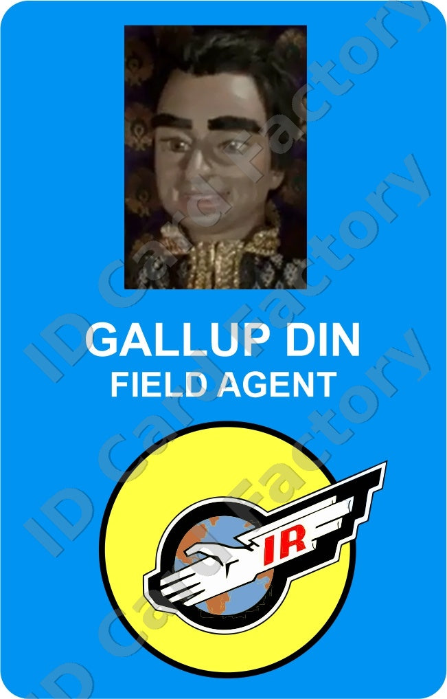 Gallup Din | Thunderbirds International Rescue ID Card | ID Card Factory
