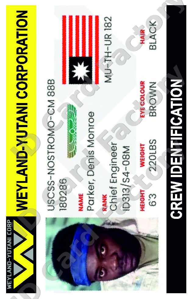 Denis Parker | Alien Weyland-Yutani Crew ID | ID Card Factory