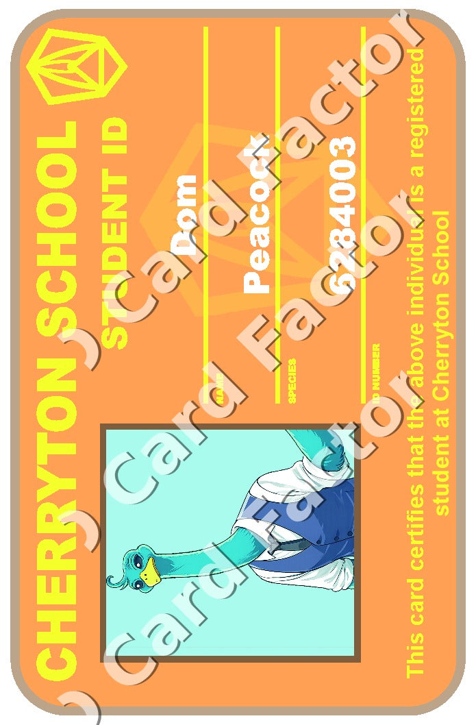 Dom | Beastars Cherryton Student ID | ID Card Factory