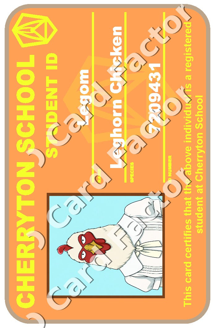 Legom | Beastars Cherryton Student ID | ID Card Factory