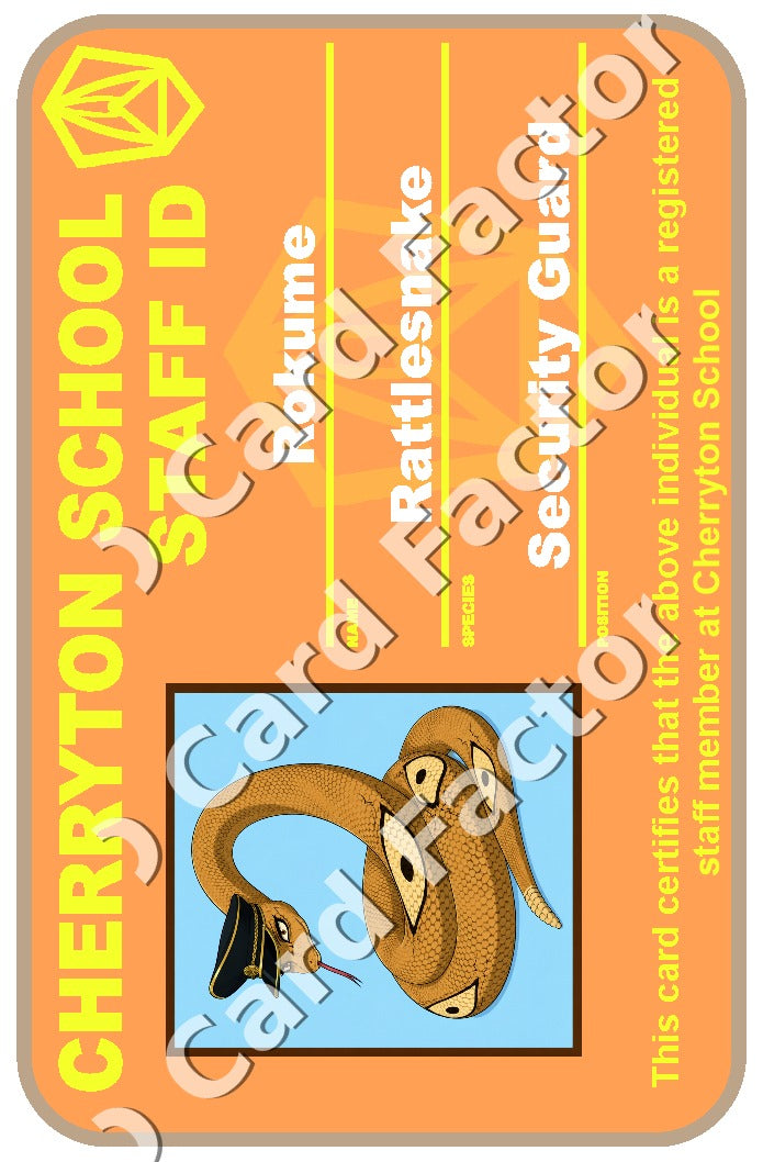 Rokume | Beastars Cherryton Staff ID | ID Card Factory