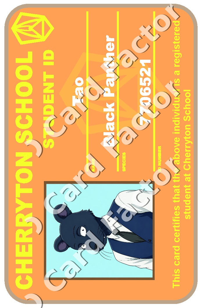 Tao | Beastars Cherryton Student ID | ID Card Factory