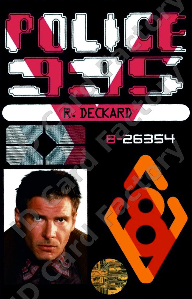 Rick Deckard | Blade Runner Police 995 ID | ID Card Factory