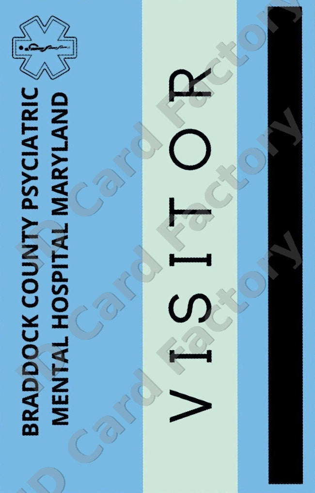 Braddock County Hospital Visitor Pass | Marvel | | ID Card Factory