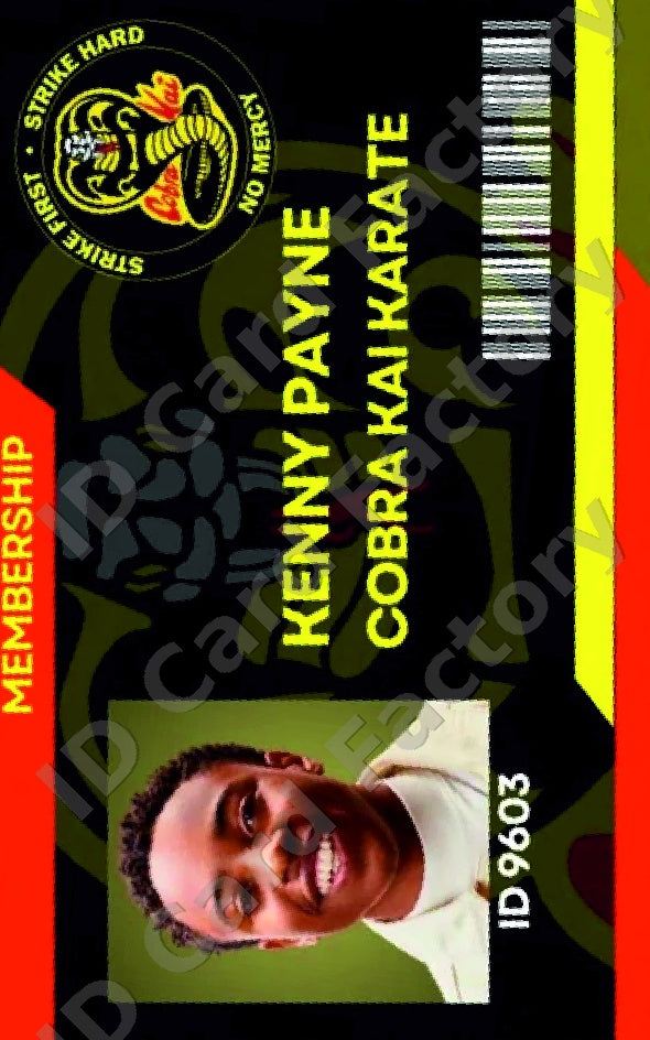 Kenny Payne | Cobra Kai ID Card | ID Card Factory
