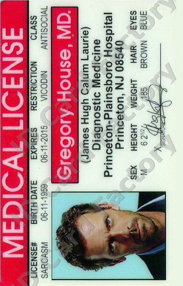 Dr Gregory House | House MD ID Card (Version 2) | ID Card Factory