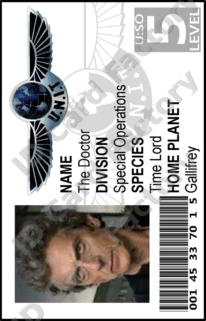 The Twelfth Doctor | Doctor Who UNIT ID Card | Peter Capaldi | ID Card Factory