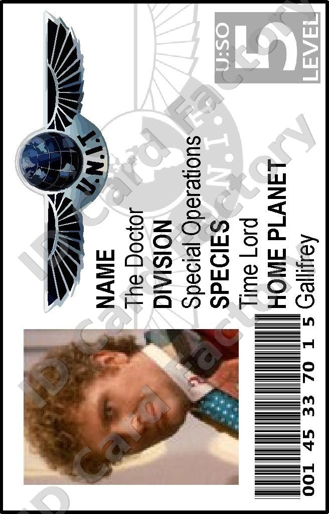 The Sixth Doctor | Doctor Who UNIT ID Card | Colin Baker | ID Card Factory