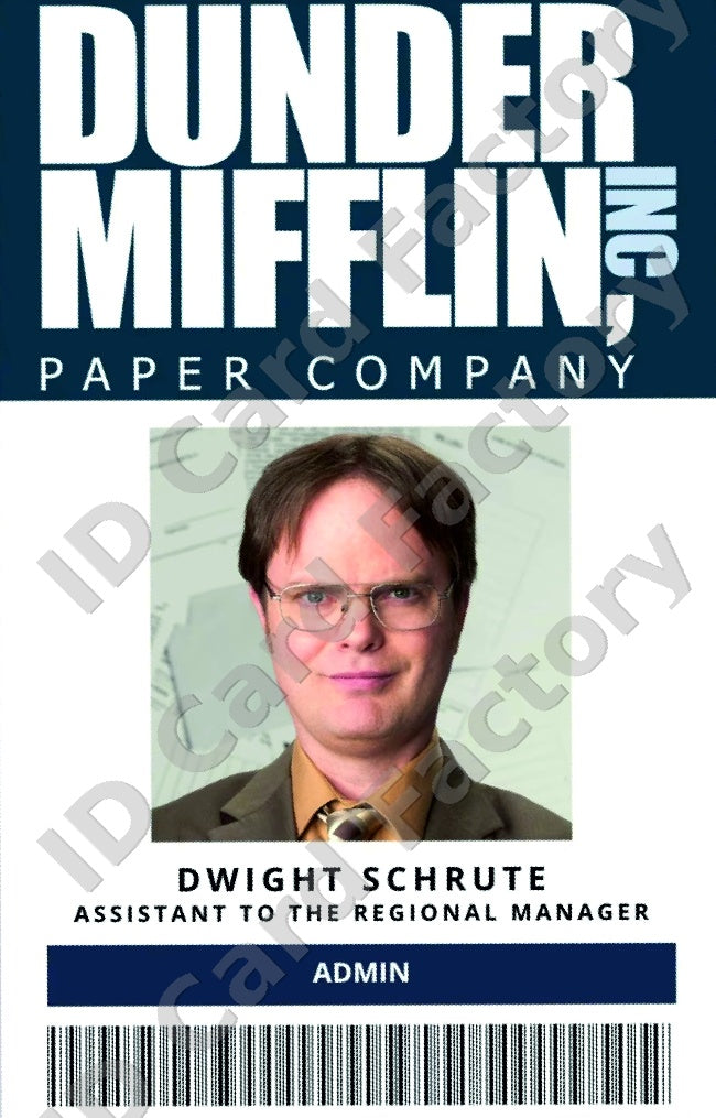 Dwight Schrute | The Office Dunder Mifflin ID Card | ID Card Factory