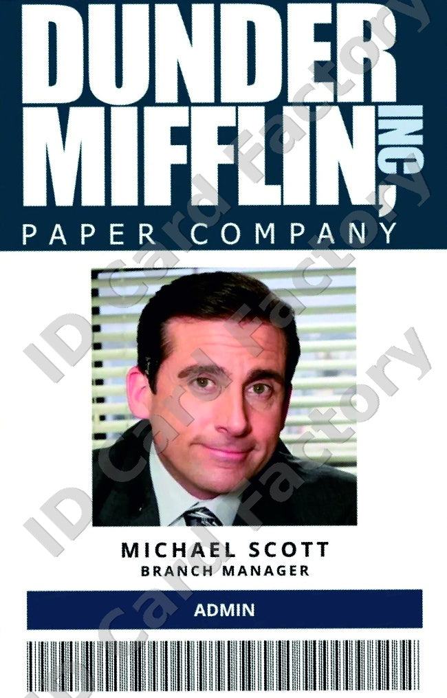 Michael Scott | The Office Dunder Mifflin ID Card | ID Card Factory