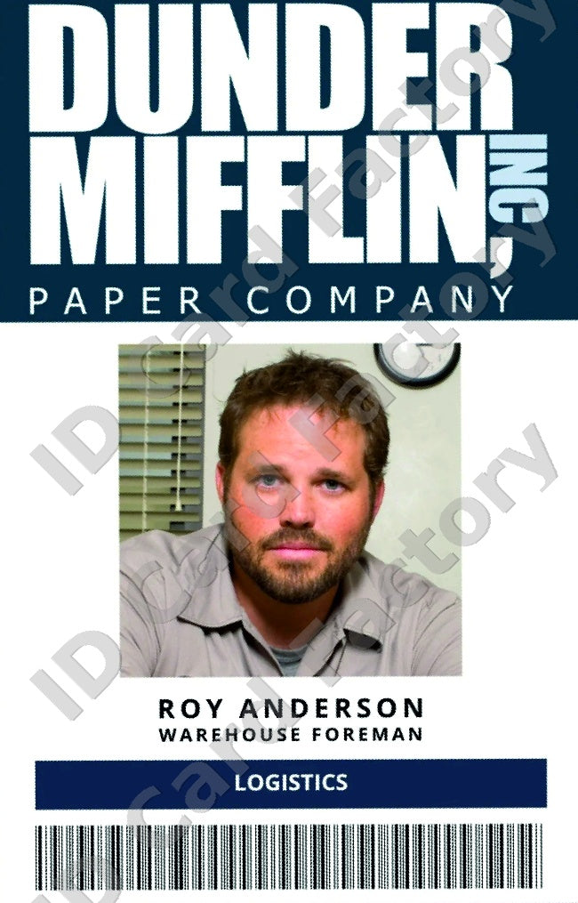 Roy Anderson | The Office Dunder Mifflin ID Card | ID Card Factory