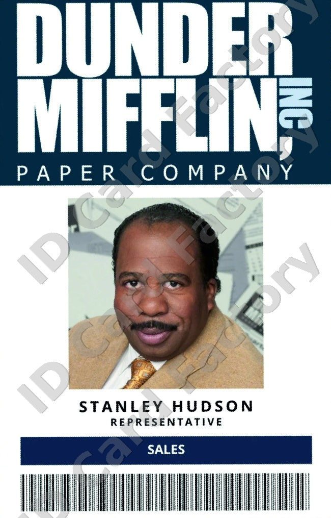Stanley Hudson | The Office Dunder Mifflin ID Card | ID Card Factory