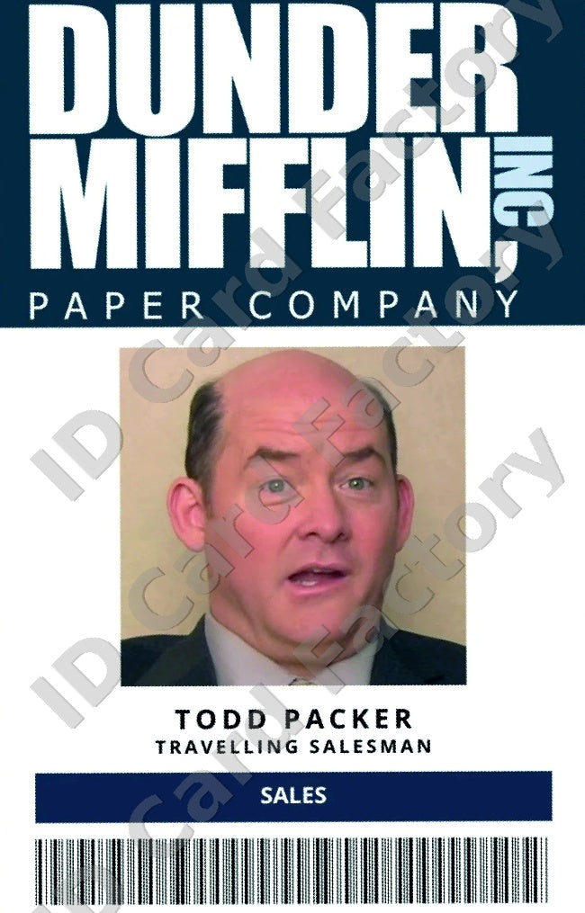 Todd Packer | The Office Dunder Mifflin ID Card | ID Card Factory