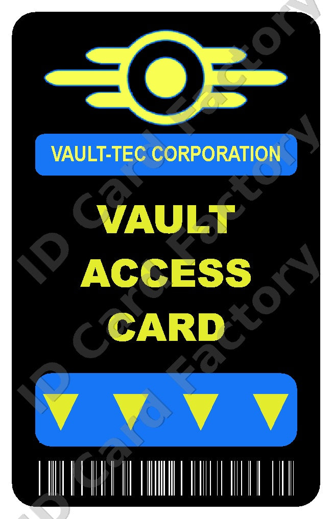 Fallout Vault-Tec Vault Access Card | | ID Card Factory