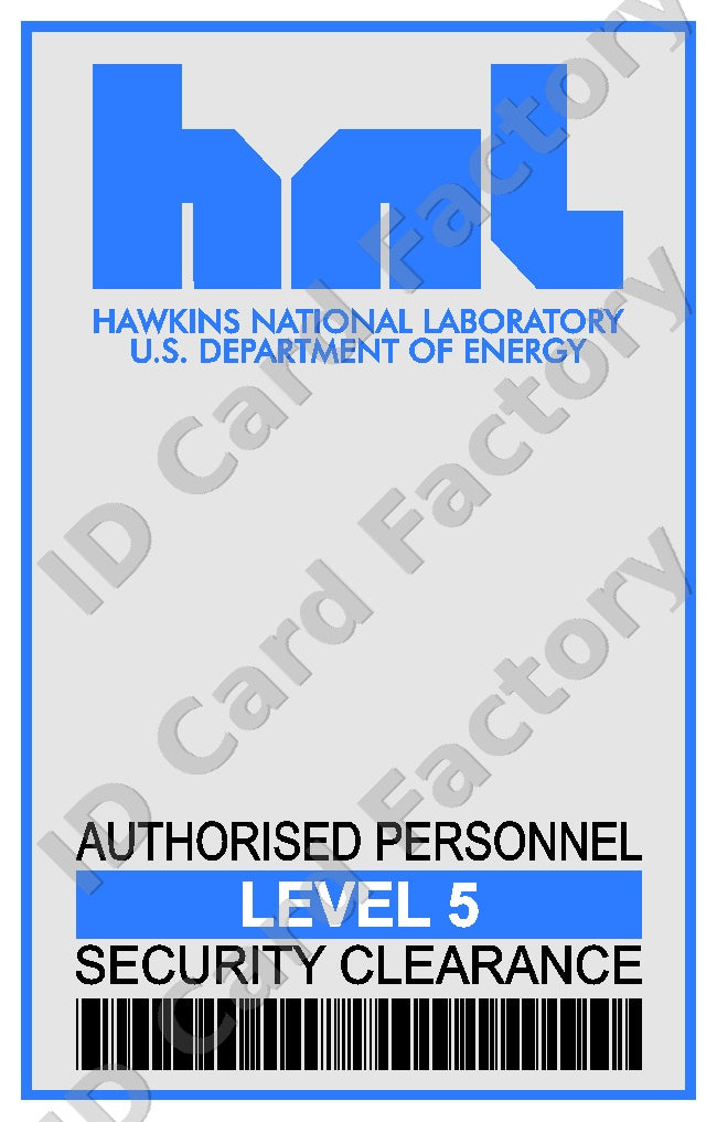 Stranger Things Hawkins Lab ID Card | Personalised | ID Card Factory