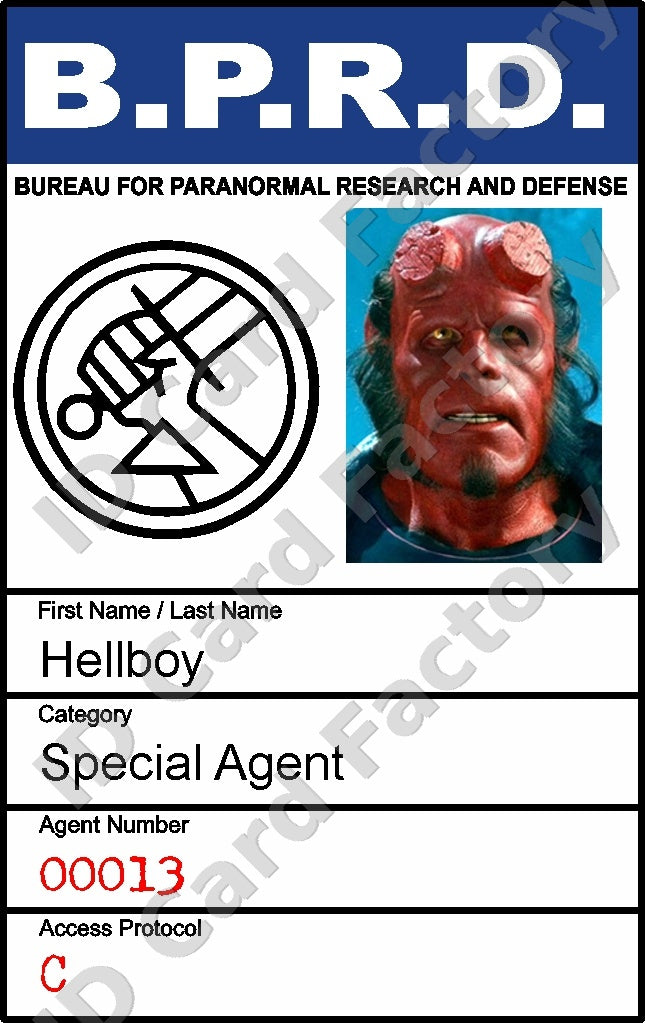 Hellboy | BPRD Special Agent ID | ID Card Factory
