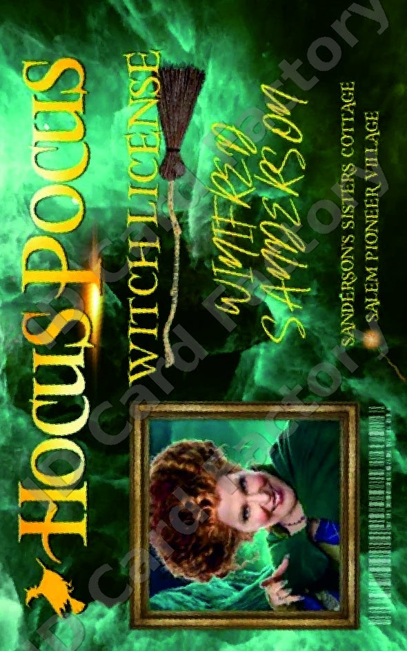 Winifred Sanderson | Hocus Pocus Witch Licence | ID Card Factory