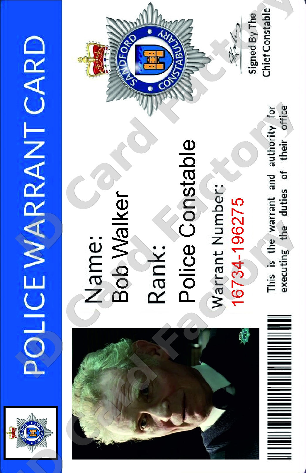 Bob Walker | Hot Fuzz Sandford Constabulary Warrant Card | ID Card Factory
