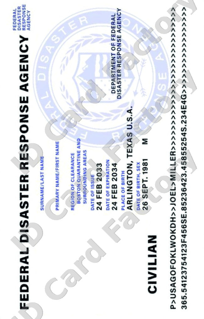 FEDRA | The Last of Us ID Card | ID Card Factory
