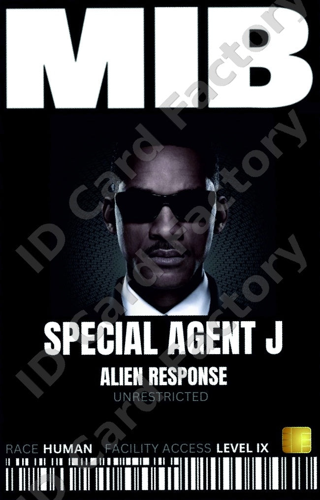 Agent J | Men in Black Special Agent ID | ID Card Factory