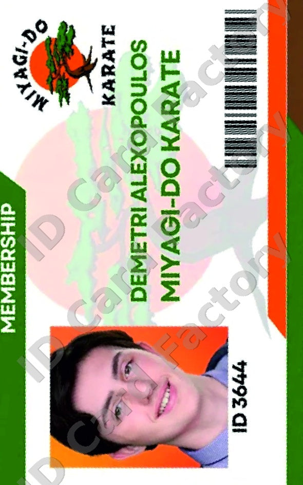 Demetri Alexopoulos | Miyagi-Do Karate ID Card | ID Card Factory