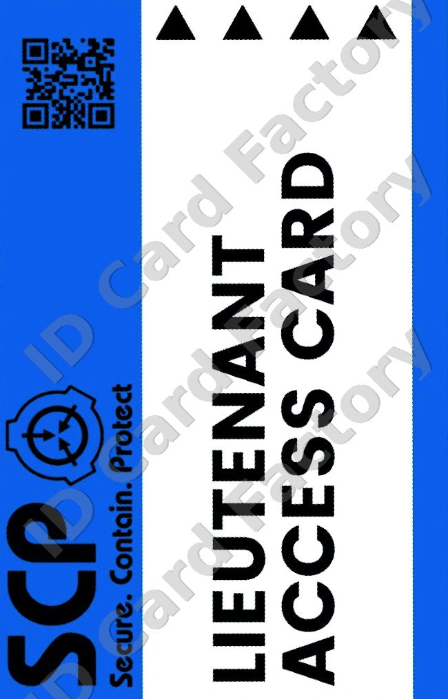 SCP Foundation Lieutenant ID Card | ID Card Factory
