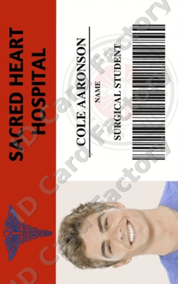 Cole Aaronson | Scrubs Sacred Heart Hospital ID Card | ID Card Factory